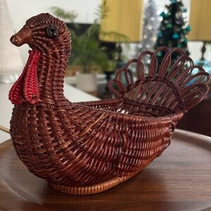 Vintage Woven Turkey Basket